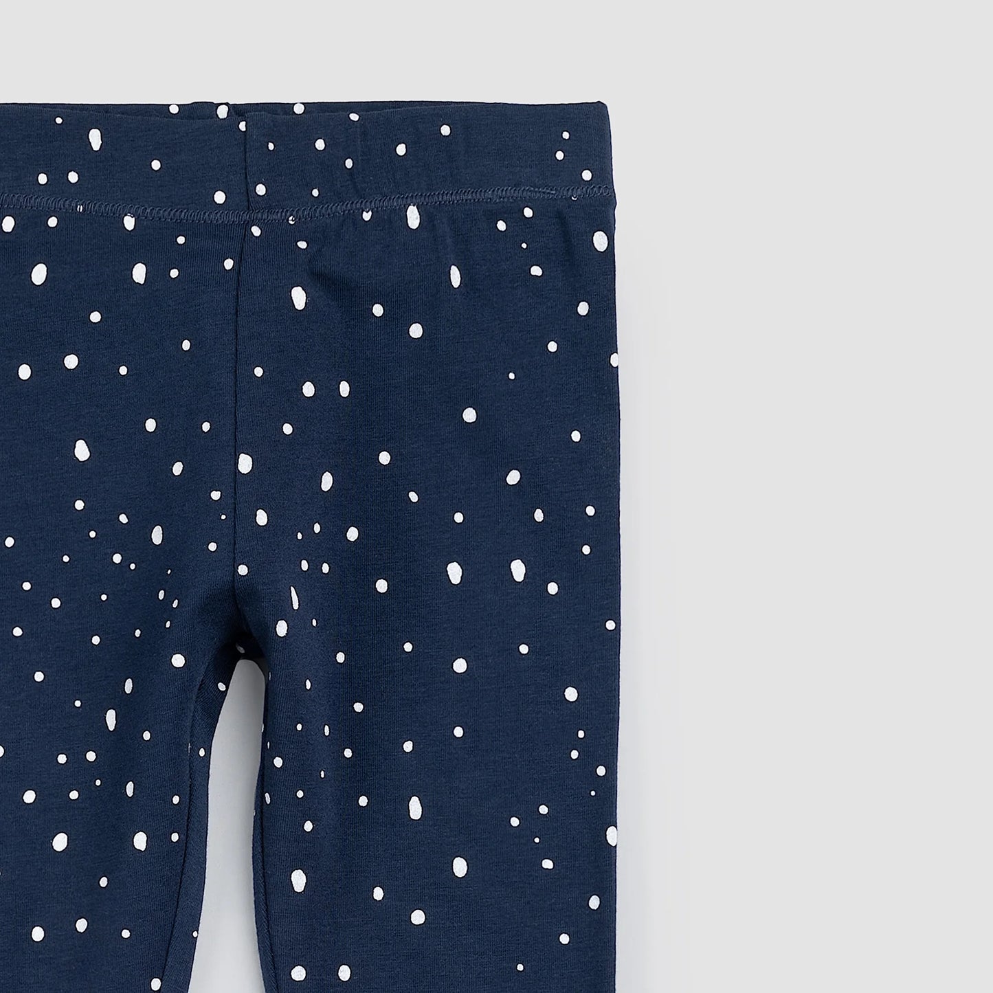 Snowfall Print on Dress Blue Leggings | Miles The Label