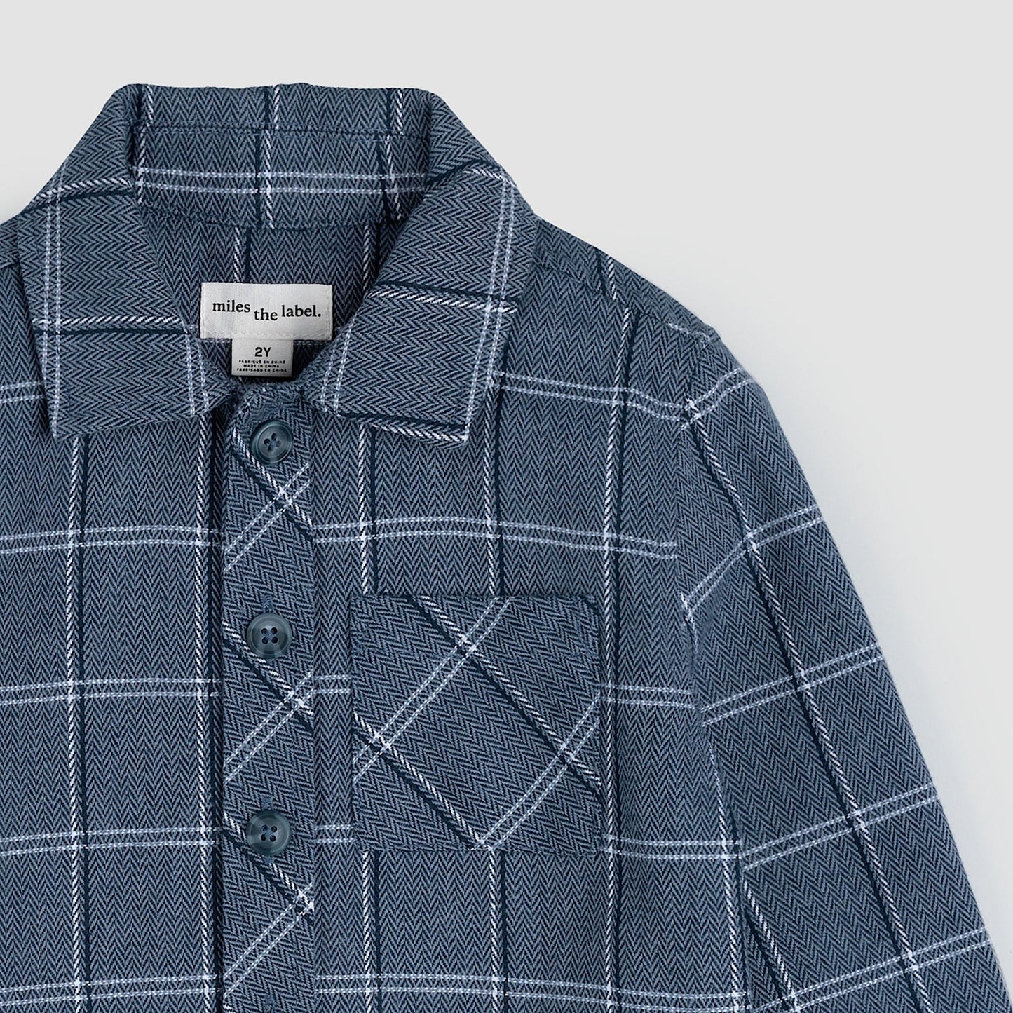 Navy Plaid Tweed Shirt | Miles The Label