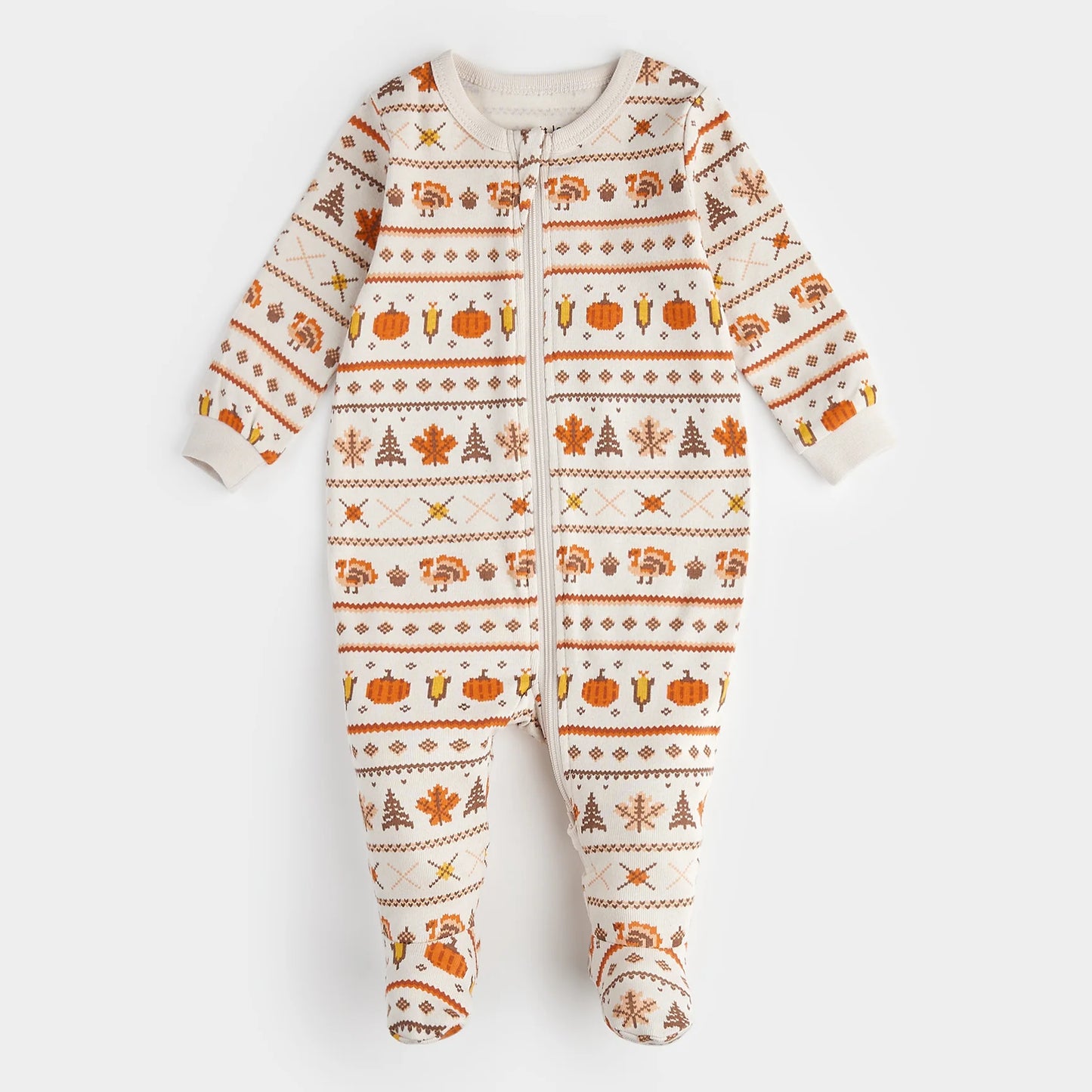 Harvest Fair Isle Print Sleeper | Petit Lem