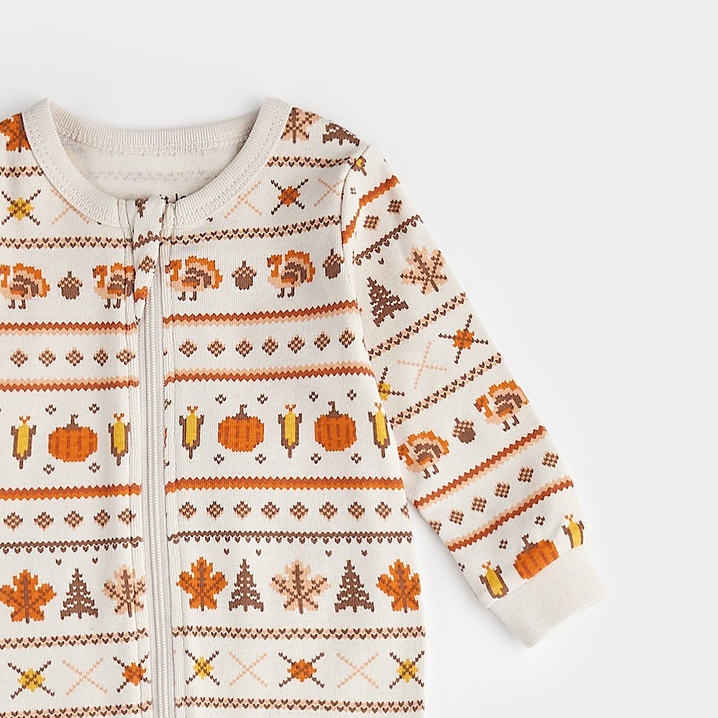 Harvest Fair Isle Print Sleeper | Petit Lem