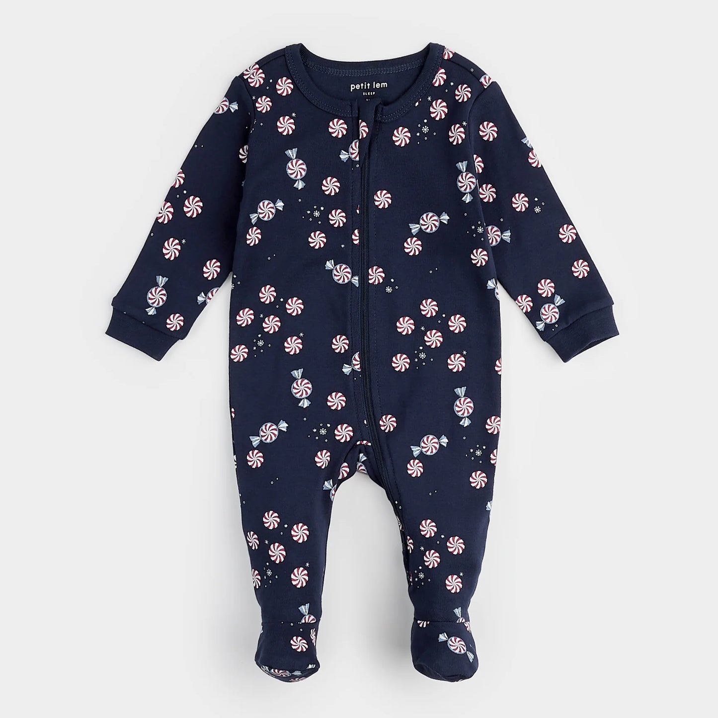 Starlight Spirals on Dress Blue Sleeper | Petit Lem