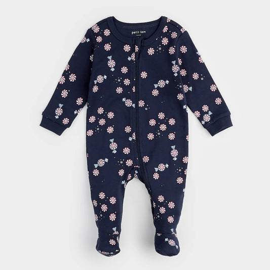 Starlight Spirals on Dress Blue Sleeper | Petit Lem