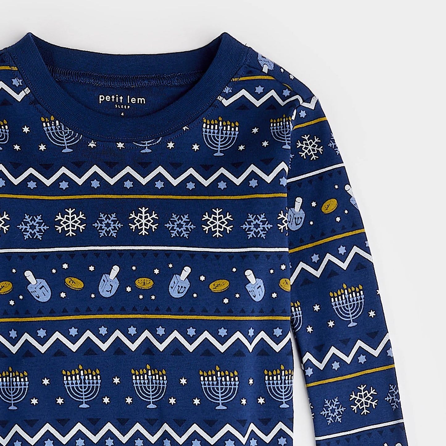 Hanukkah Fair Isle Print PJ Set | Petit Lem