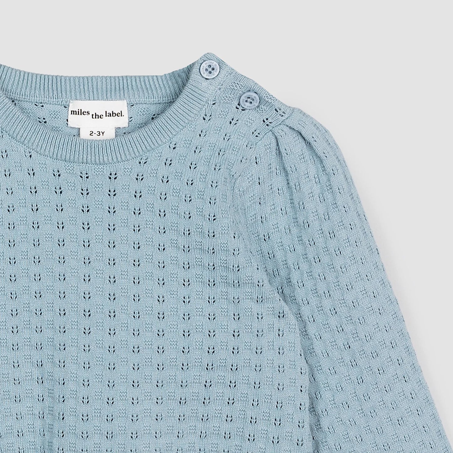 Light Azul Girls' Sweater | Miles The Label