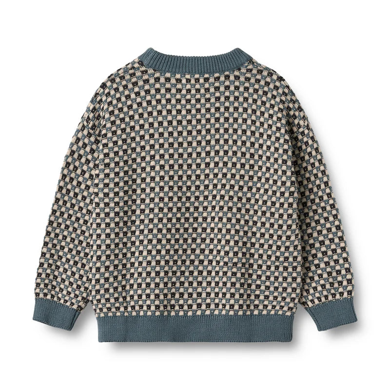 Jaquard Pullover Flores | Stormy Weather | Wheat Kids