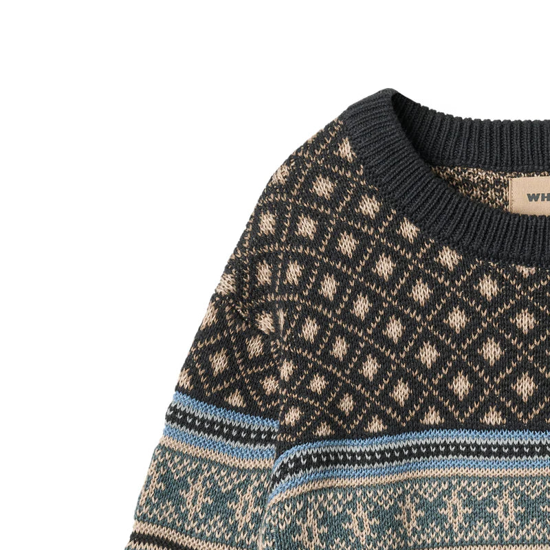 Jaquard Pullover Julius | Navy | Wheat Kids