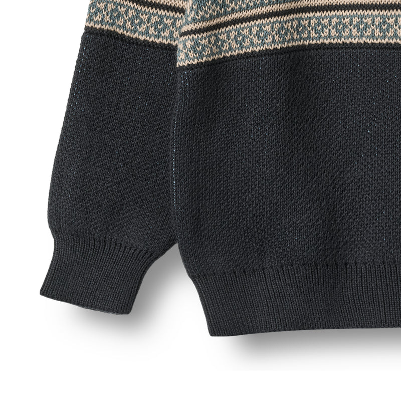 Jaquard Pullover Julius | Navy | Wheat Kids