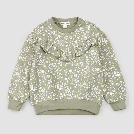 Floral Print on Sage Sweatshirt | Miles the Label