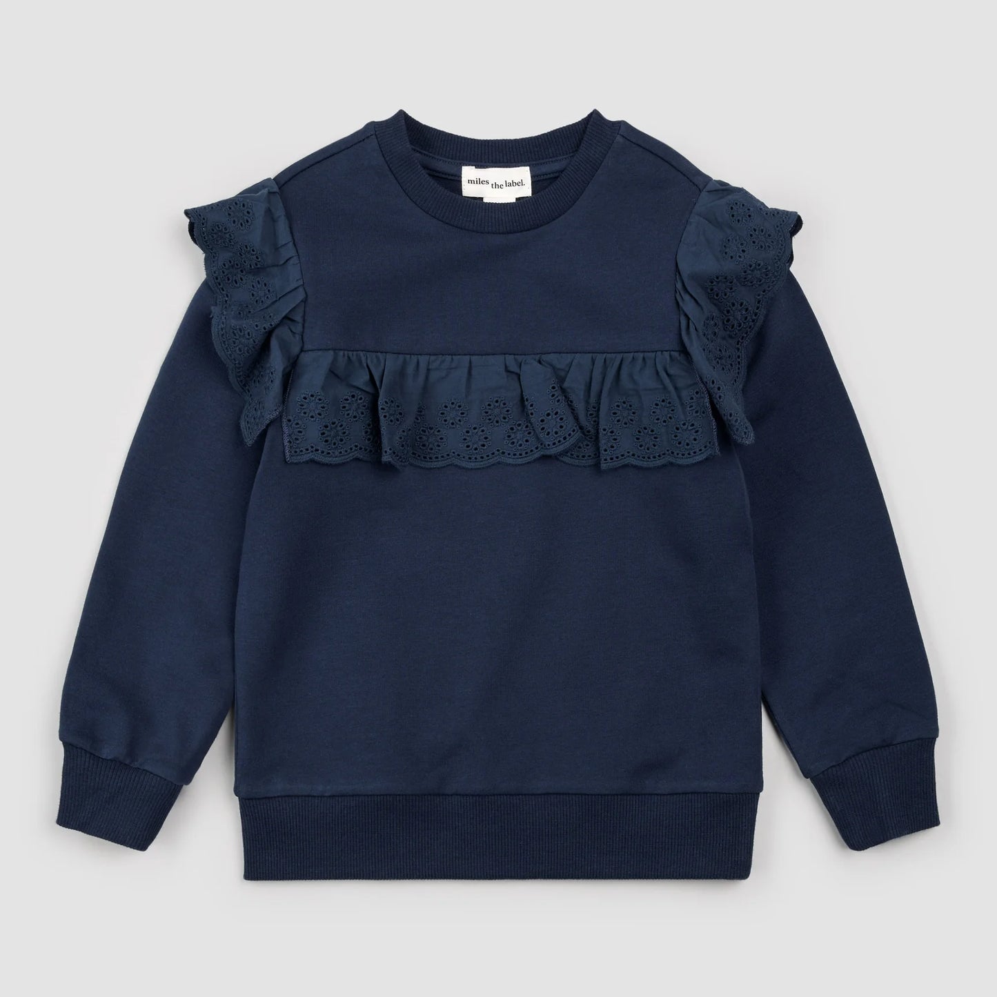 Sweatshirt | Blue Eyelet Detail | Miles the Label