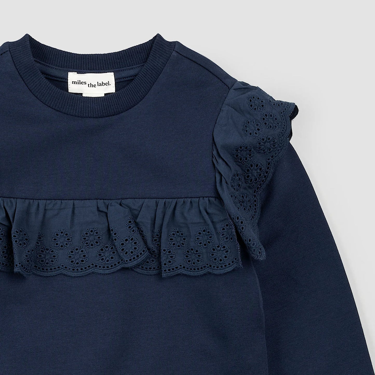 Sweatshirt | Blue Eyelet Detail | Miles the Label