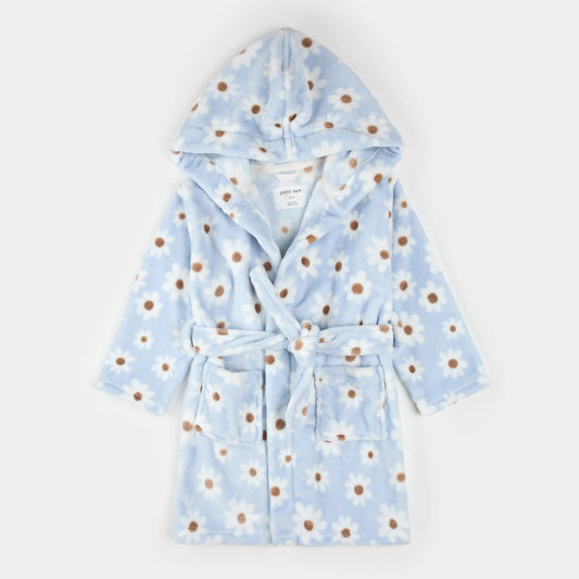 Plush Robe | Light Blue Daisy Print | Petit Lem
