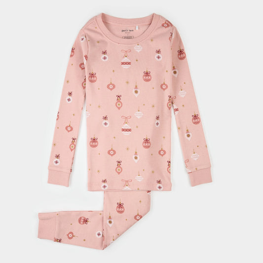 PJ Set | Ornaments Print on Rose | Petit Lem