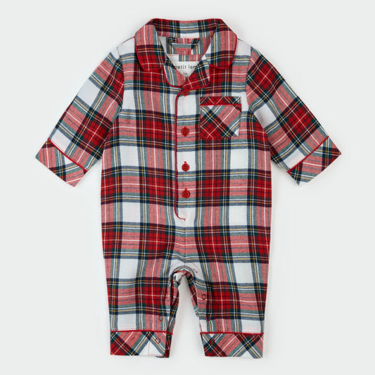 Flannel Sleeper | Red Tartan Plaid | Petit Lem