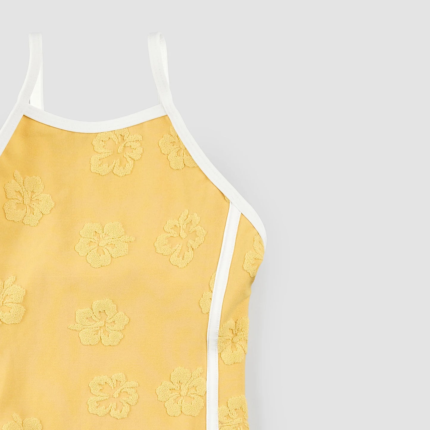 Hibiscus Print on Golden Hour Plush Swimsuit | Miles The Label