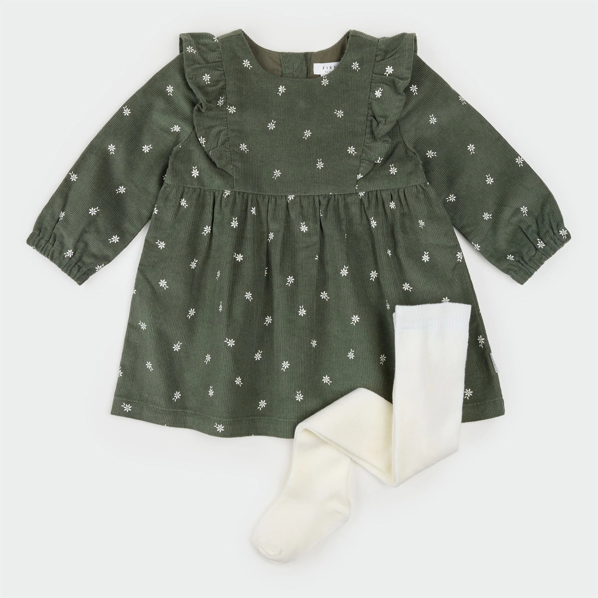 Sweet Floral Corduroy Dress Set | Petit Lem