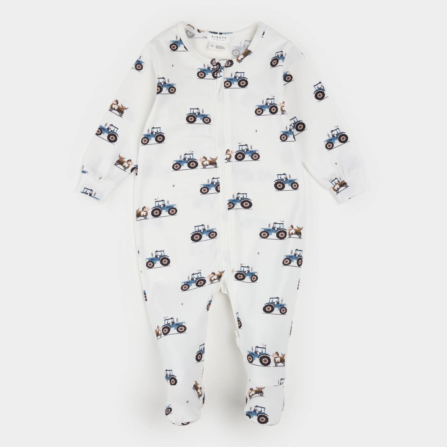LunaKnit Sleeper | Tractor Print | Petit Lem