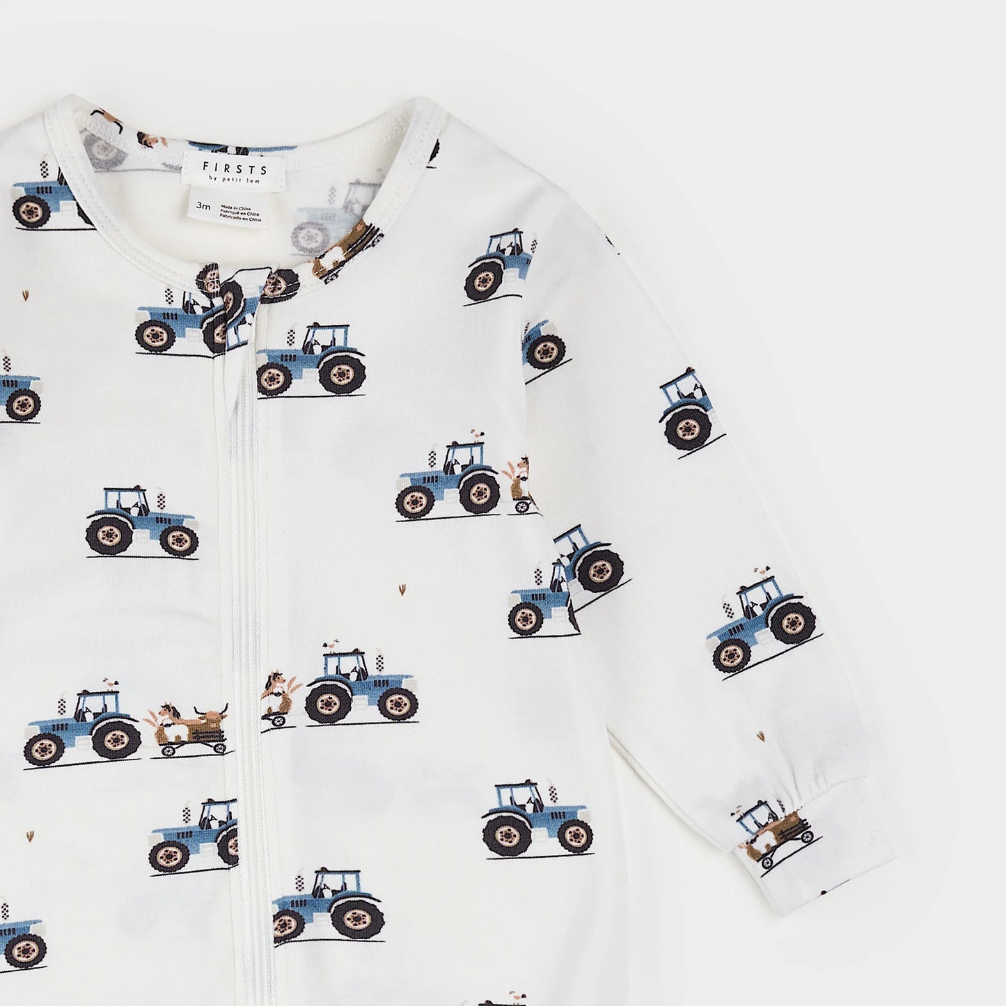 LunaKnit Sleeper | Tractor Print | Petit Lem