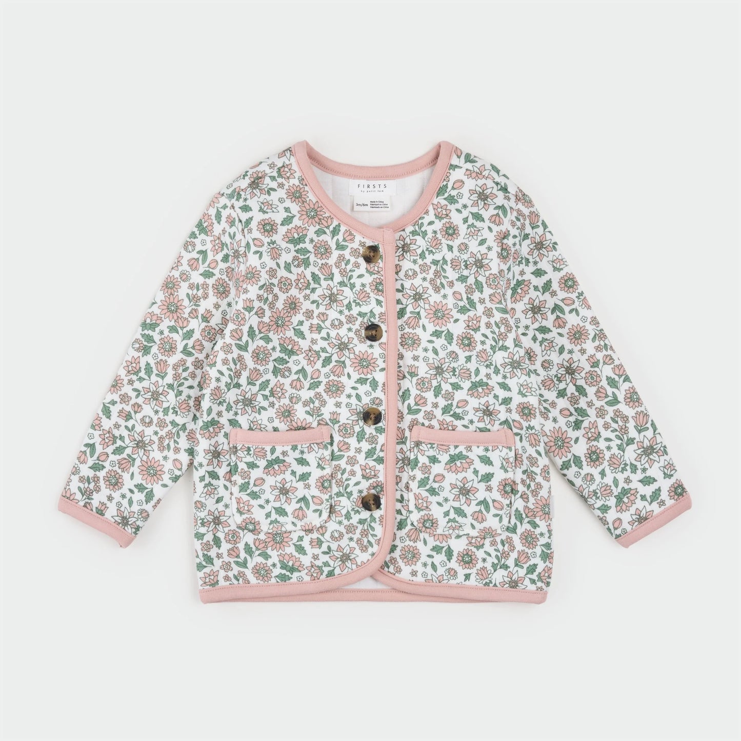 Quilted Cardigan | Farm Floral  | Petit Lem