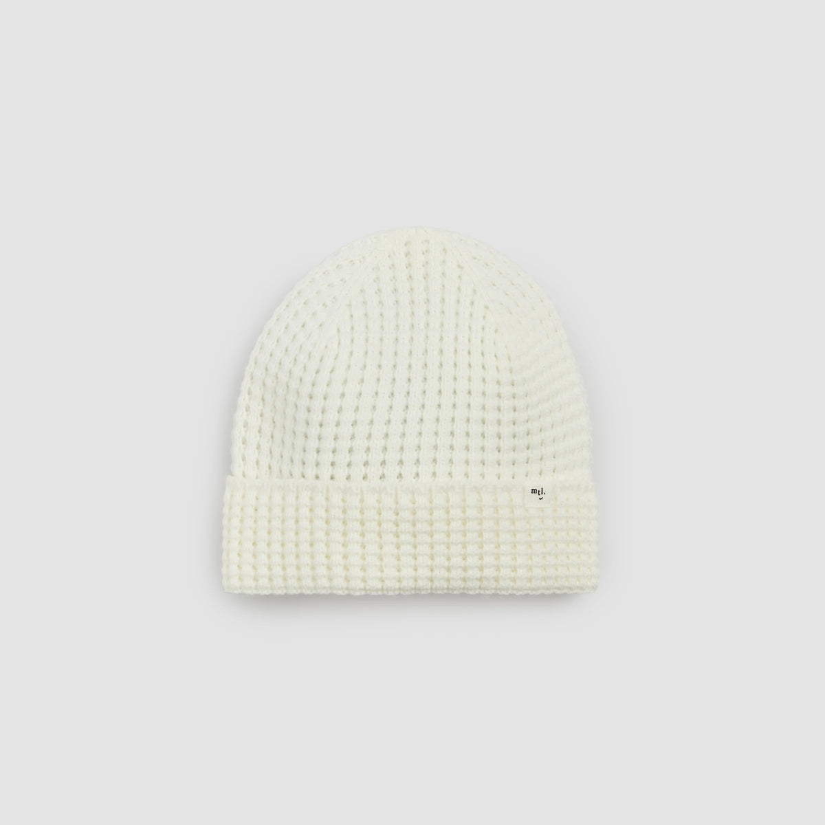Ribbed Waffle Beanie | Off White | Miles the Label