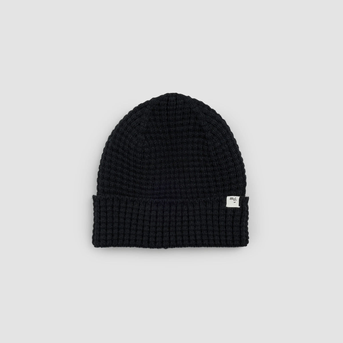 Ribbed Waffle Beanie | Black | Miles the Label