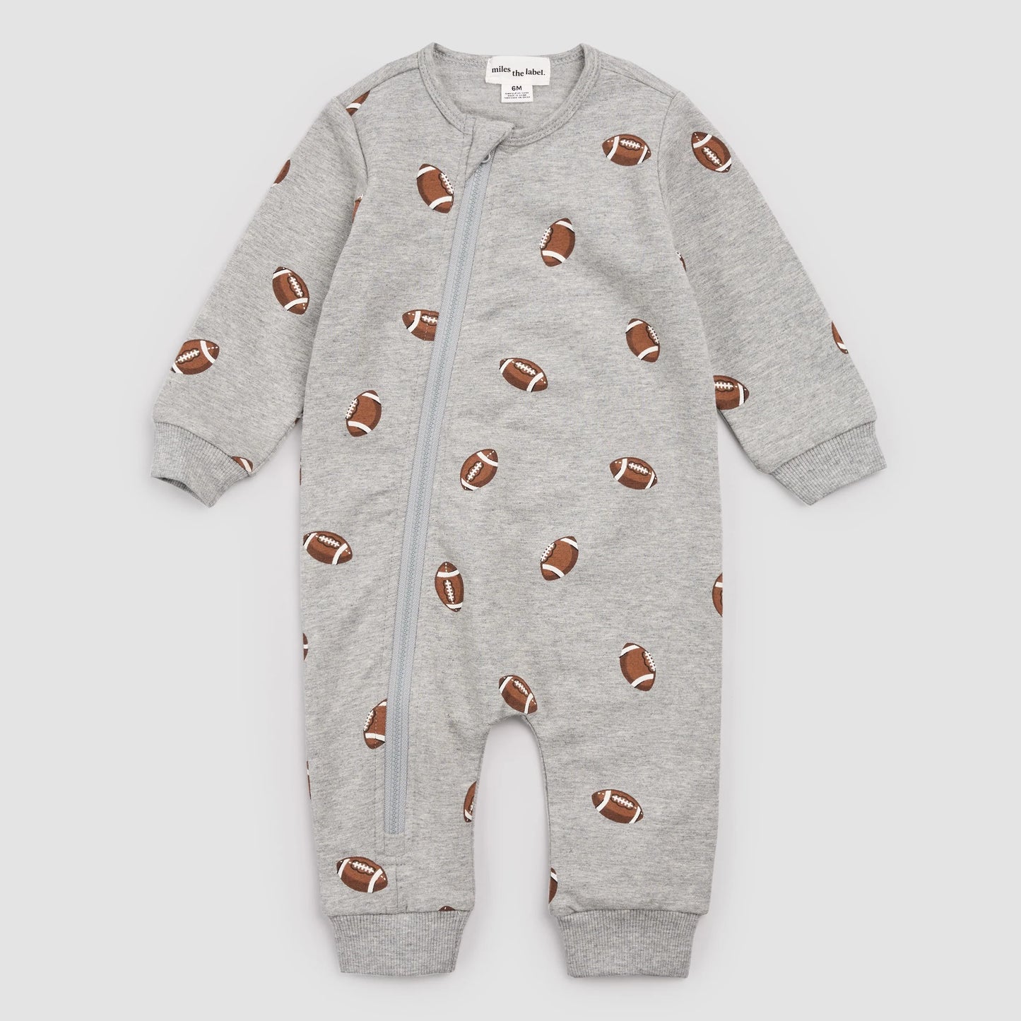 Playsuit | Football Print on Grey | Miles The Label