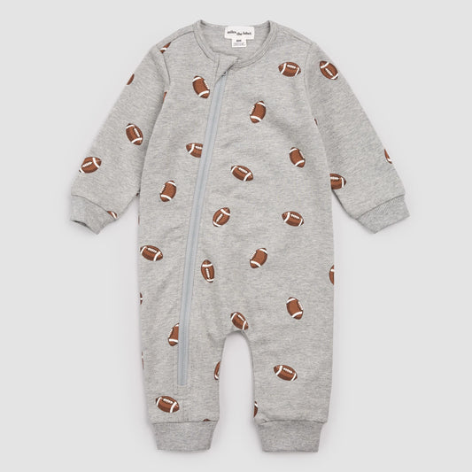 Playsuit | Football Print on Grey | Miles The Label