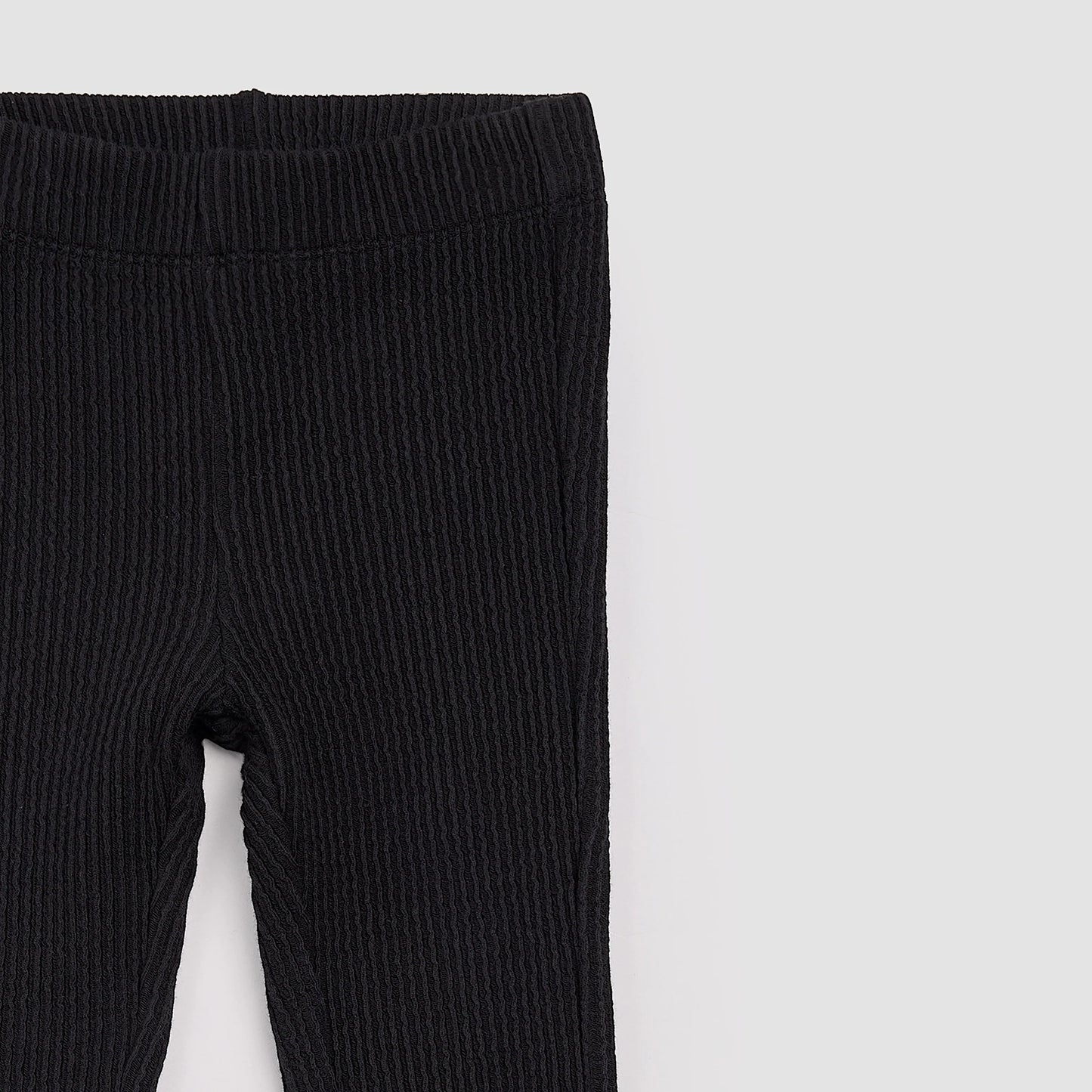 Flared Rib Leggings | Black | Miles the Label
