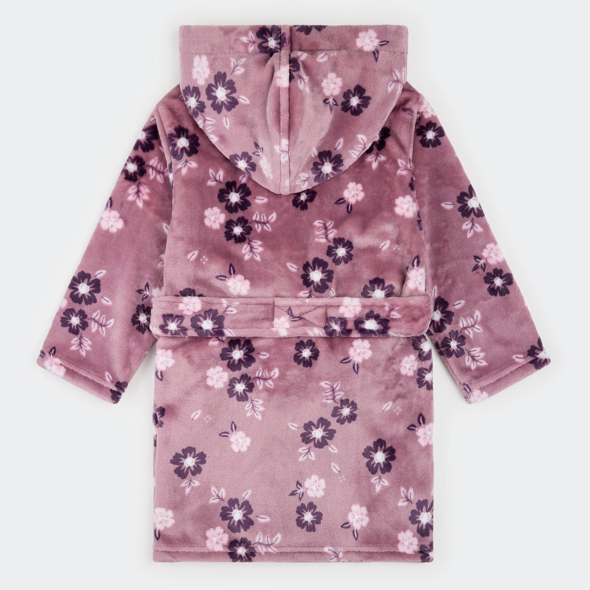 Floral Print on Twilight Plush Robe | Petit Lem