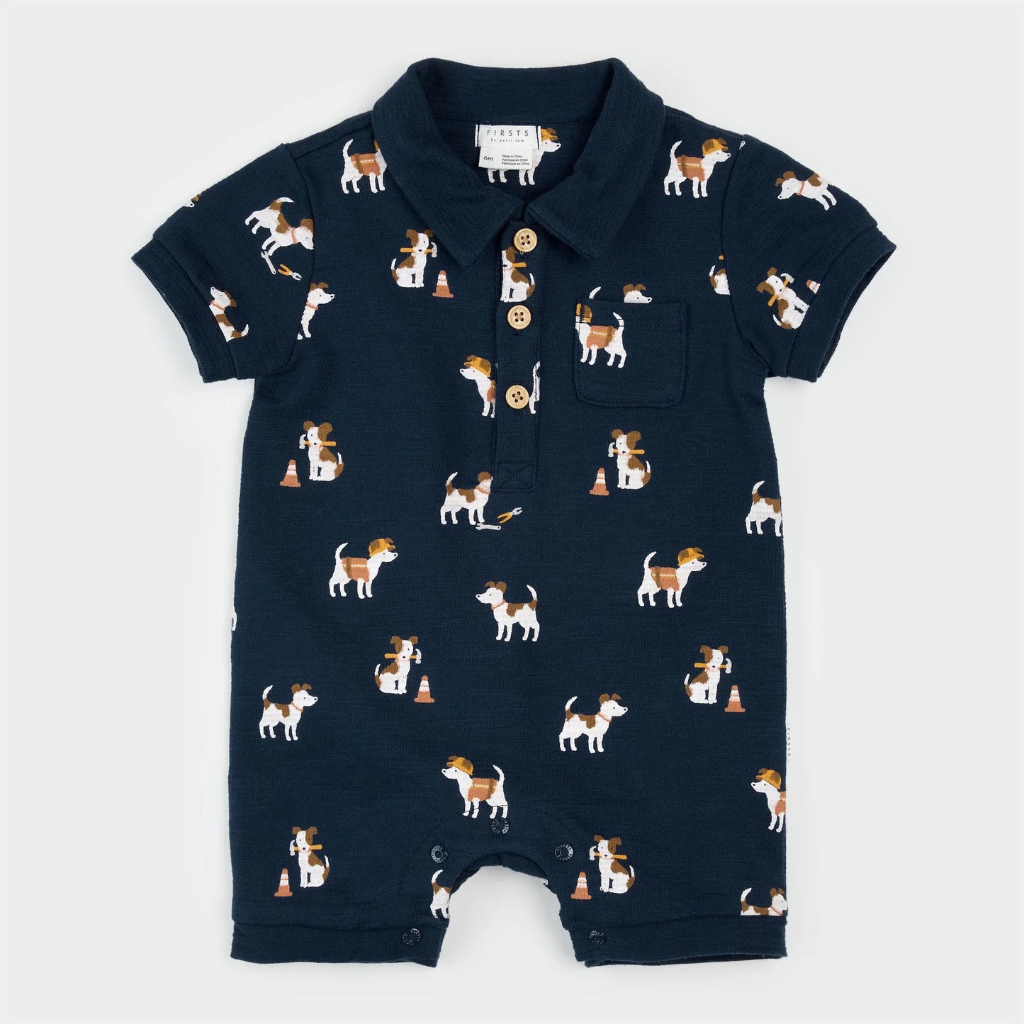 Pups at Work Romper | Petit Lem