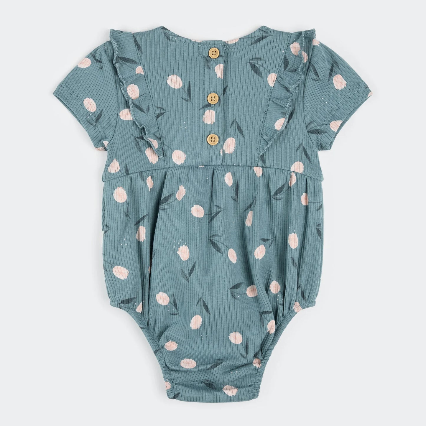 Bubble Romper | Floral on Teal | Petit Lem