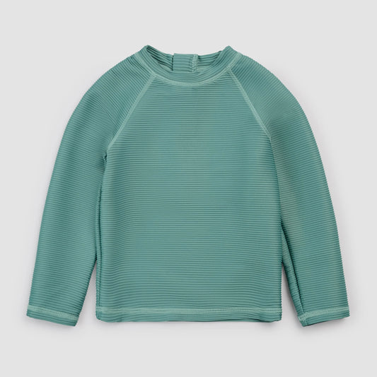L/S Ribbed Rashguard | Teal | Miles the Label
