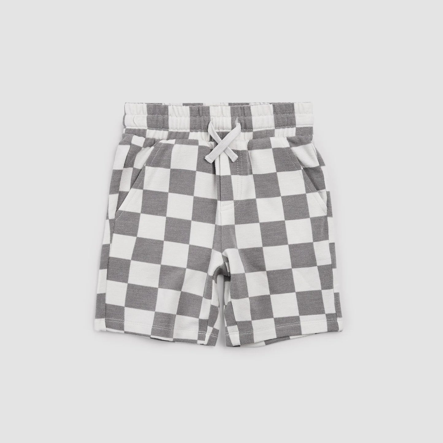 Knit Shorts | Light Grey Check | Miles the Label