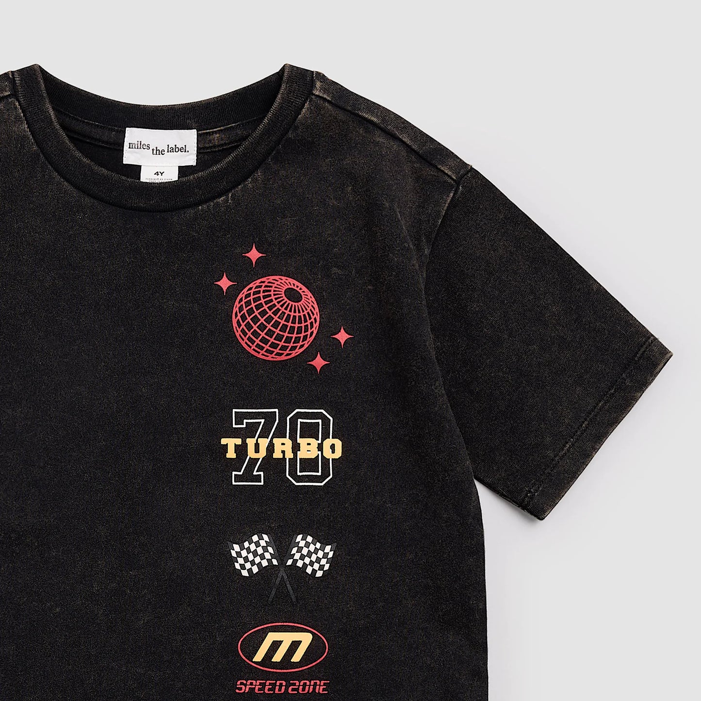Knit T-Shirt | Black Racing | Miles the Label