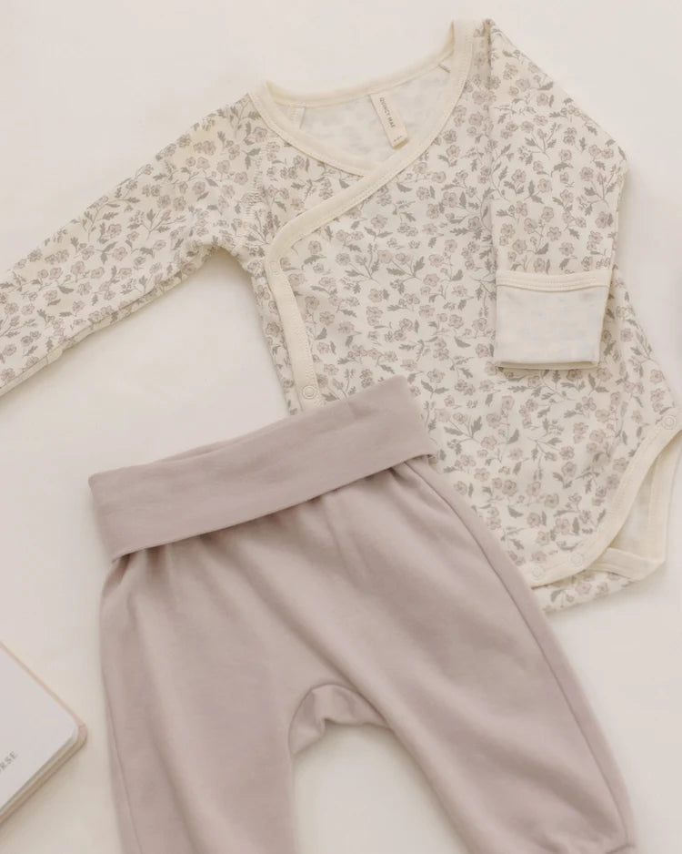 Side Snap Bodysuit & Pant Set | Floret | Quincy Mae