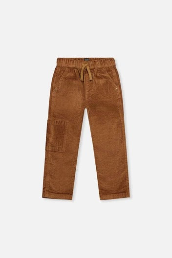 Stretch Corduroy Pants with Cargo Pockets | Brown Sugar | Deux Par Deux