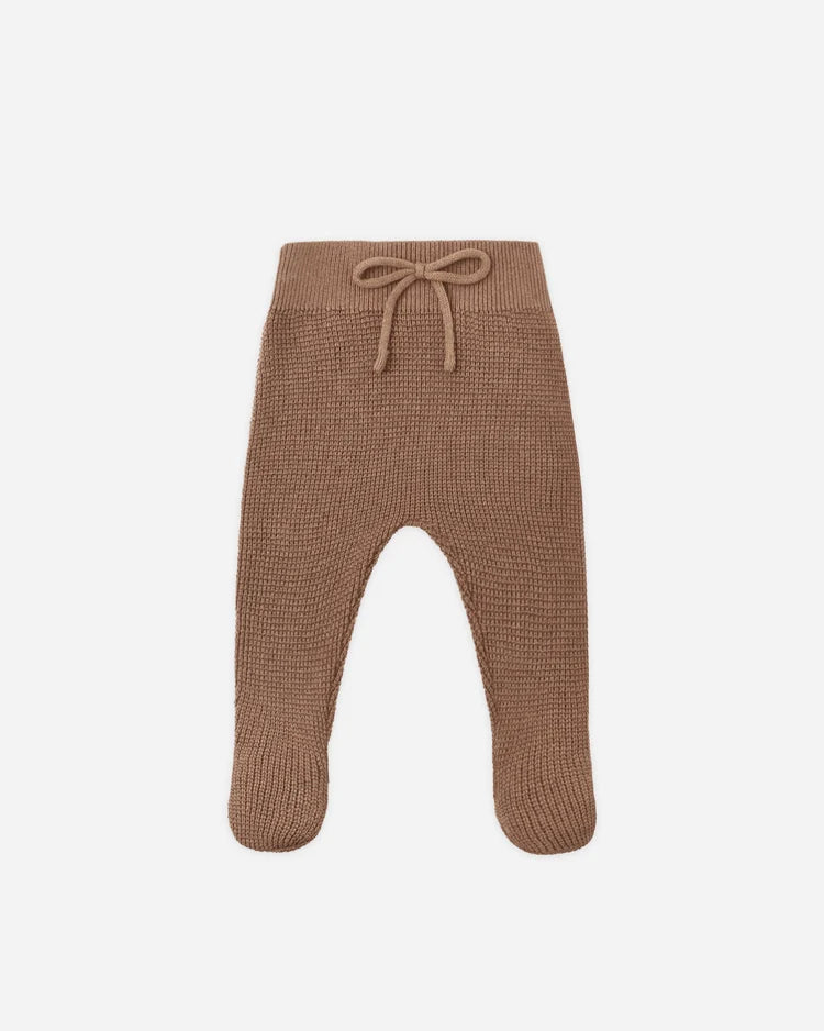 Footed Knit Pant | Cocoa | Quincy Mae