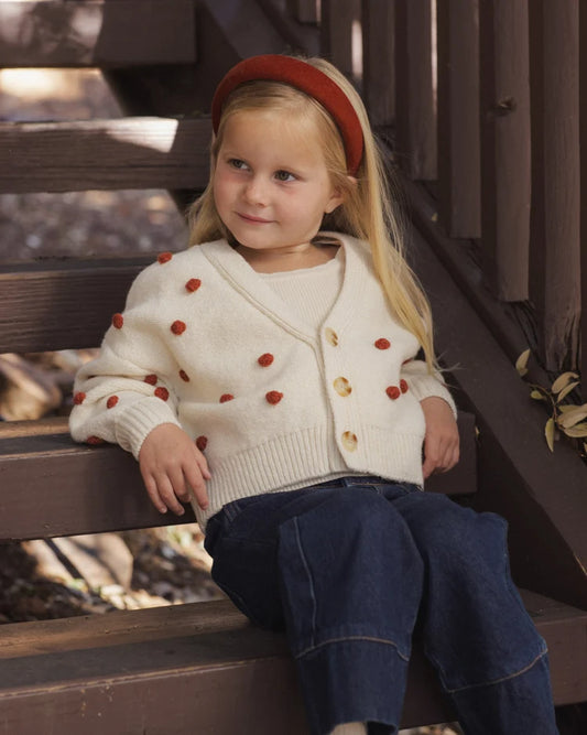 Boxy Crop Cardigan | Ruby Bobble | Rylee & Cru