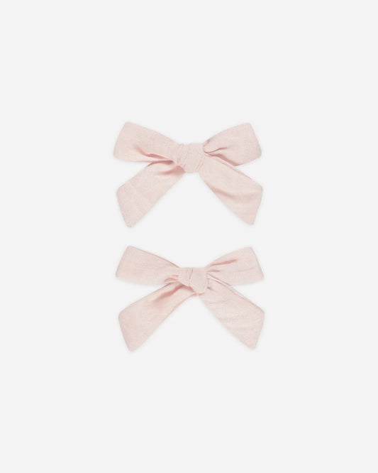 Bow Clips, Set of 2 | Blush | Rylee & Cru