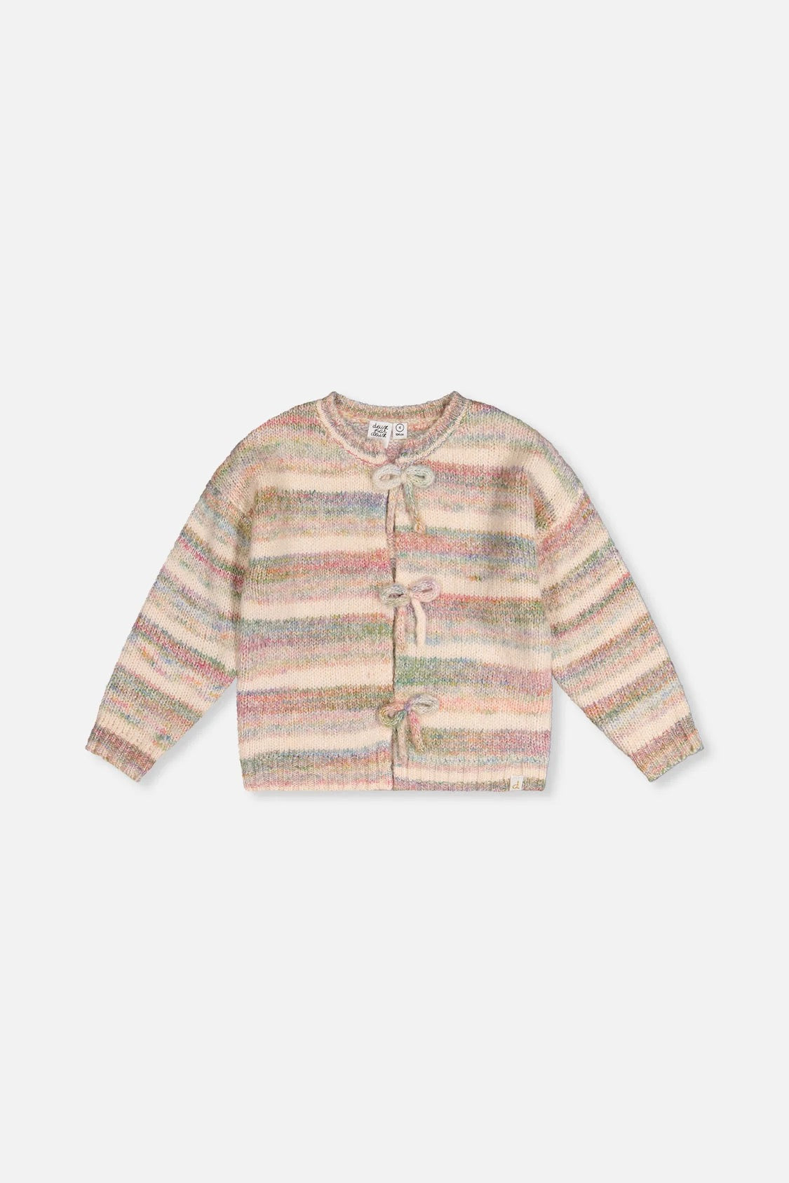 Knitted Cardigan | Mauve & Blue | Deux Par Deux