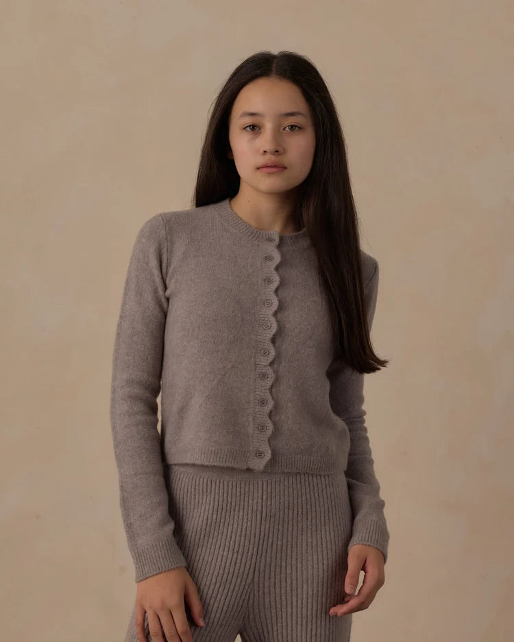 Teen Scallop Cardigan | Dusty Blue | Rylee & Cru