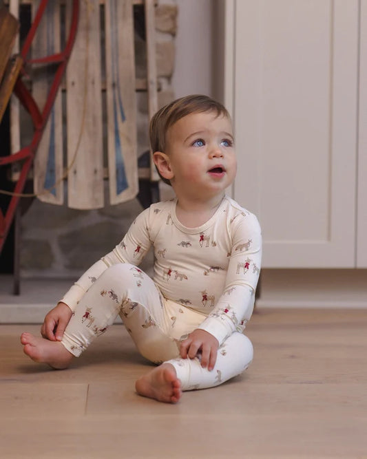Bamboo PJ Set | Forest Friends | Quincy Mae