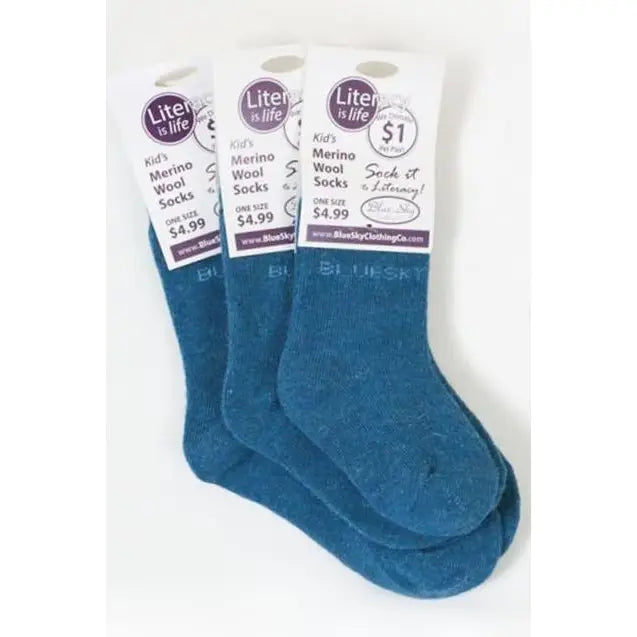 Little Ones' Merino Wool Socks | Teal