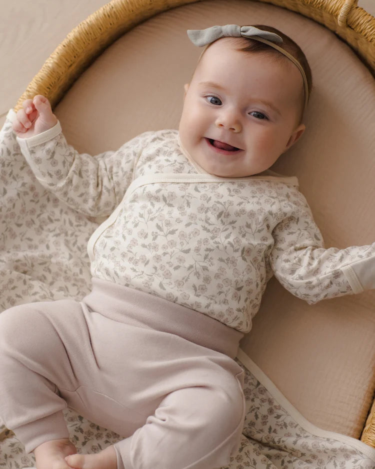 Side Snap Bodysuit & Pant Set | Floret | Quincy Mae