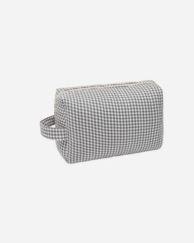 Toiletry Bag | Midnight Gingham | Quincy Mae