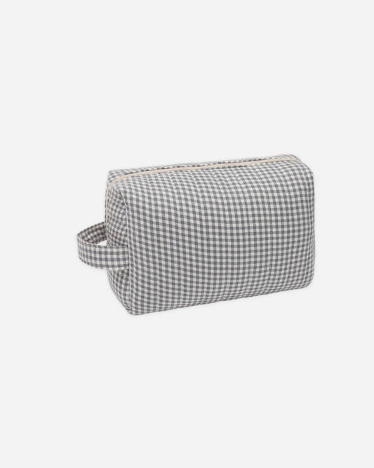Toiletry Bag | Midnight Gingham | Quincy Mae