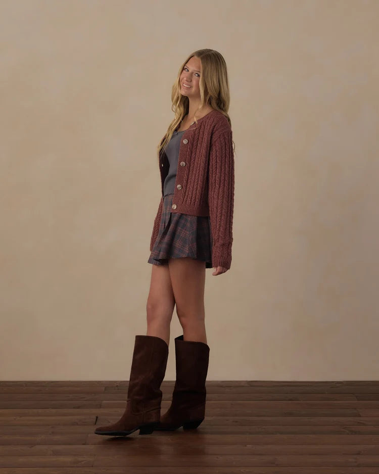 Teen Cheyenne Cardigan | Mulberry | Rylee & Cru