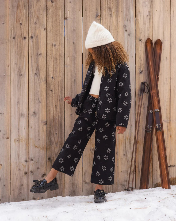 Alix Quilted Jacket | Black Daisy | Rylee & Cru