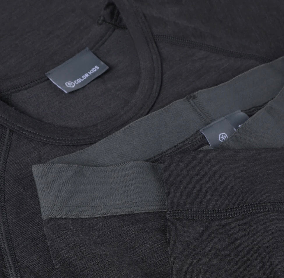 Ski Underwear with Wool | Phantom | Color Kids