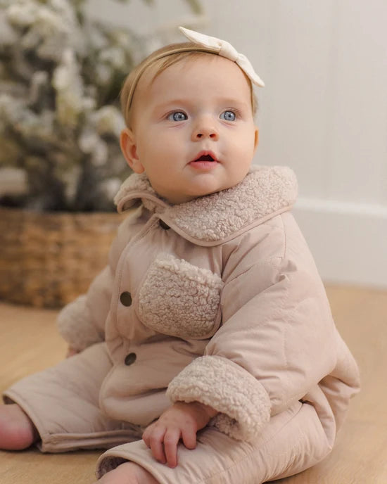 Shearling Jumpsuit | Rose Water | Quincy Mae