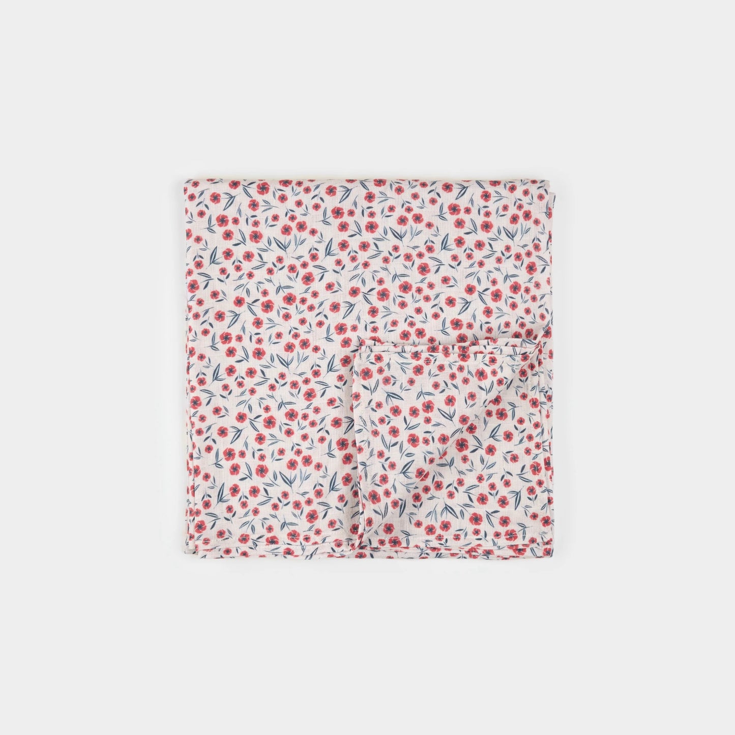 Poppy Print Muslin Swaddle | Petit Lem